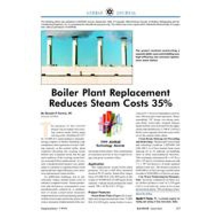 1999 ASHRAE Technology Awards: Boiler Plant Replacement Reduces Steam Costs 35%