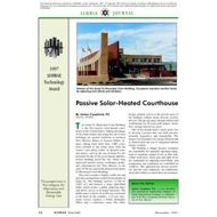 1997 ASHRAE Technology Awards: Passive Solar-Heated Courthouse