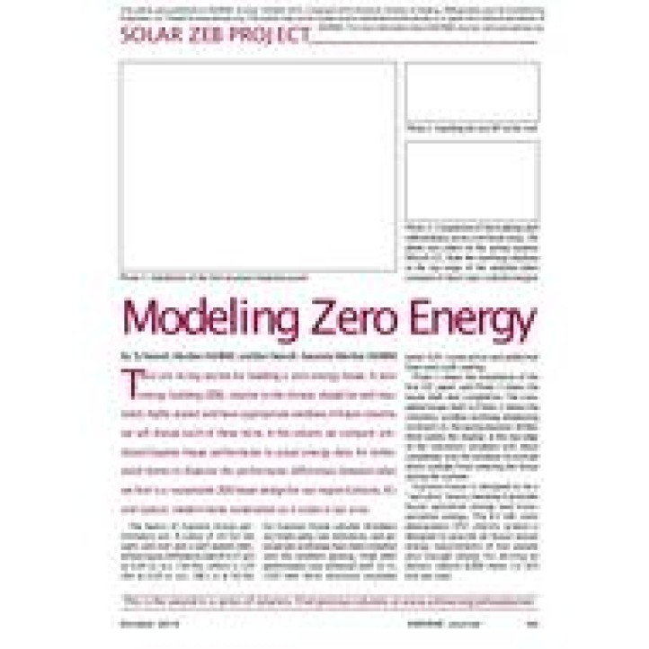02: Solar NZEB Project - Modeling Zero Energy