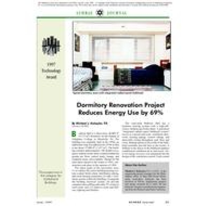 1997 ASHRAE Technology Awards: Dormitory Renovation Project Reduces Energy Use by 69%