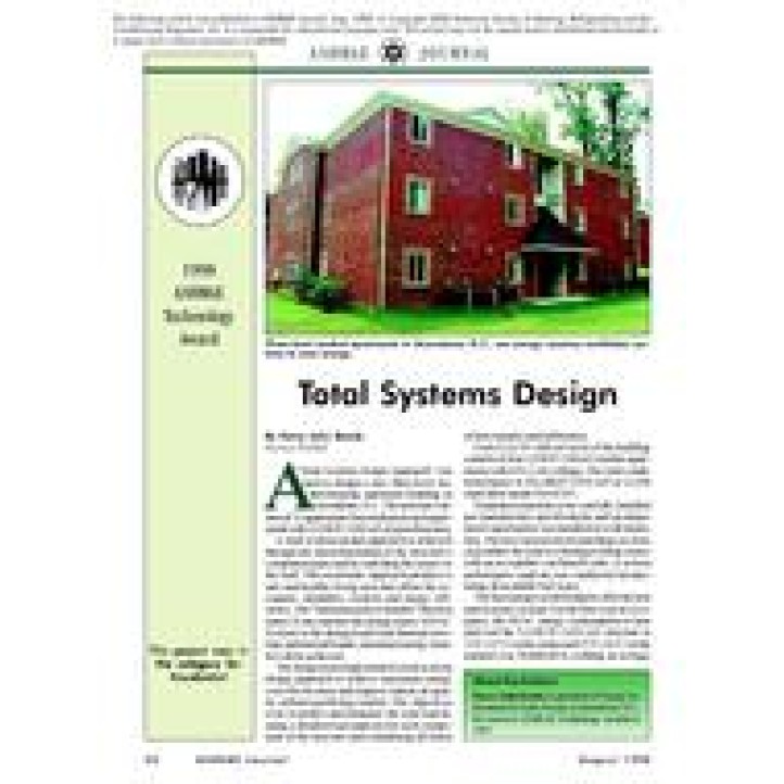 1998 ASHRAE Technology Awards: Total Systems Design