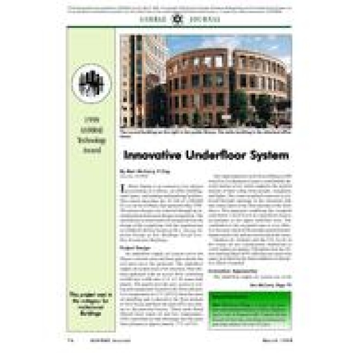 1998 ASHRAE Technology Award: Innovative Underfloor System