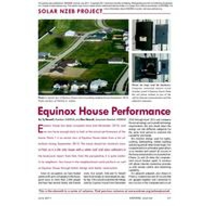 11: Solar NZEB Project: Equinox House Performance